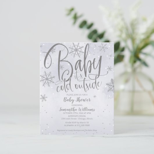 Baby Het is de Koude Uitnodiging van het Baby show (Staand voorkant)