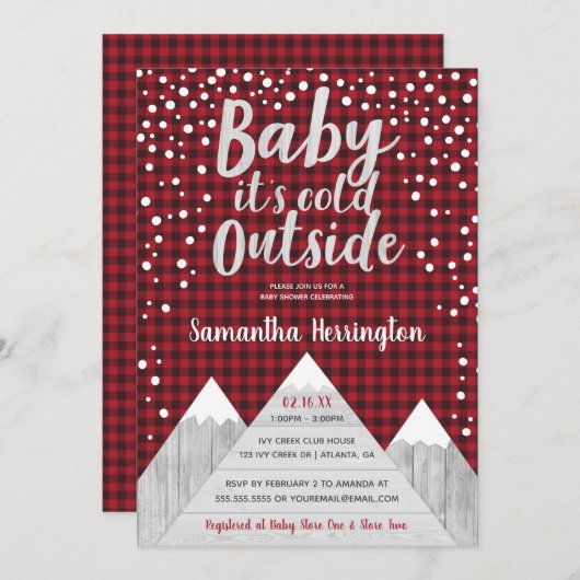 Baby Het is de Koude Uitnodiging van het Buiten Ba (Voorkant / Achterkant)