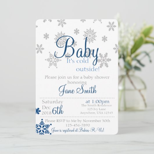 Baby Het is de Koude Uitnodiging van het Buiten Ba (Staand voorkant)