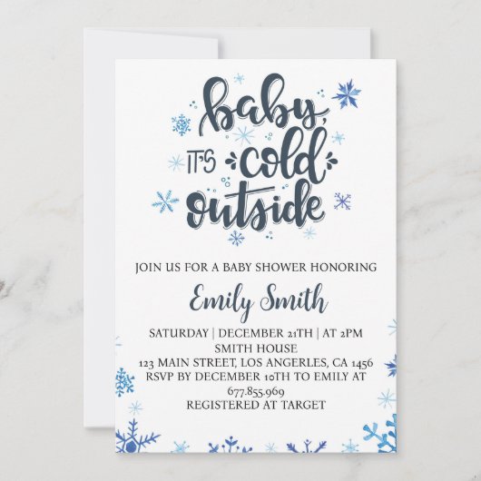Baby Het is de Koude Uitnodiging van het Buiten Ba (Voorkant)