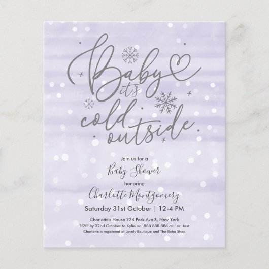 Baby Het is de Koude Uitnodiging van het Buiten Ba (Voorkant)