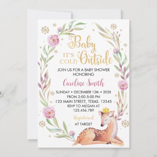 Baby Het is de Koude Uitnodiging van het Buiten Ba (Voorkant)