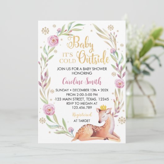 Baby Het is de Koude Uitnodiging van het Buiten Ba (Staand voorkant)