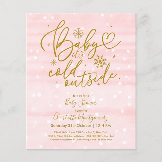 Baby Het is de Koude Uitnodiging van het Buiten Ba (Voorkant)