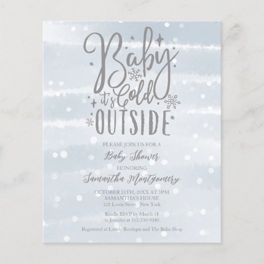 Baby Het is de Koude Uitnodiging van het Buiten Ba (Voorkant)