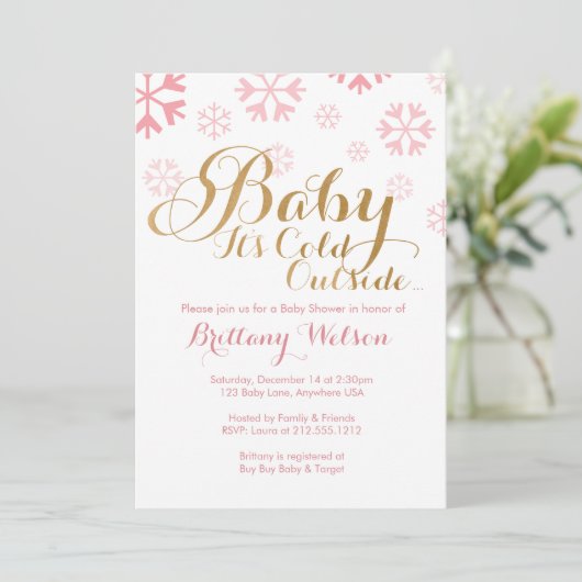 Baby Het is de Koude Uitnodiging van het Buiten Ba (Staand voorkant)
