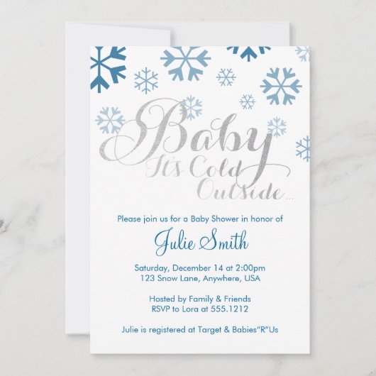 Baby Het is de Koude Uitnodiging van het Buiten Ba (Voorkant)