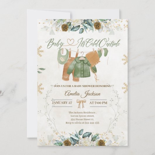 Baby Het is de Koude Uitnodiging van het Buiten Ba (Voorkant)