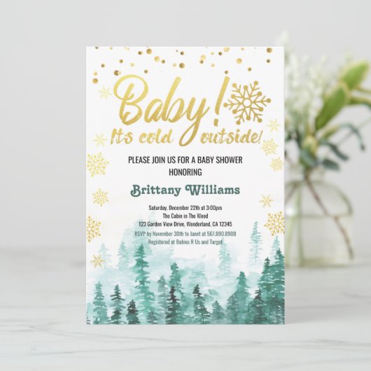 Baby Het is de Koude Uitnodiging van het Buiten Ba (Staand voorkant)