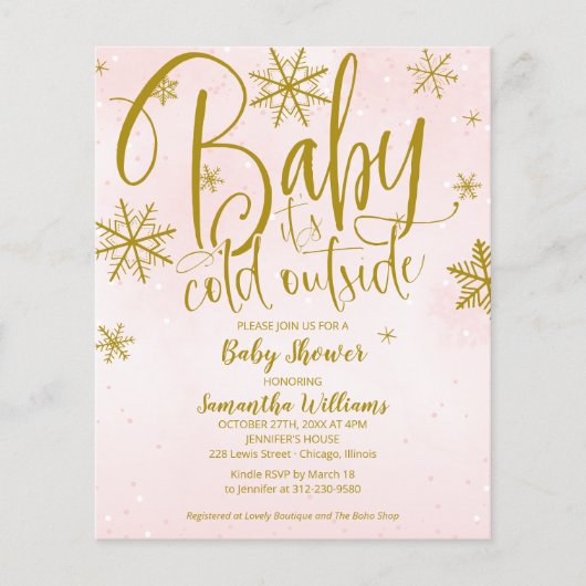 Baby Het is de Koude Uitnodiging van het Buiten Ba (Voorkant)