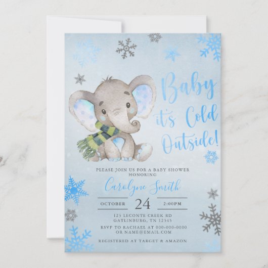 Baby Het is de Koude Uitnodiging van het Buiten Ba (Voorkant)