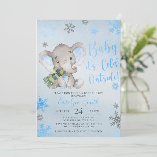 Baby Het is de Koude Uitnodiging van het Buiten Ba (Staand voorkant)