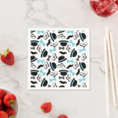 Baby Het is een Boy Blue Mustache Little Man Servet (Insitu)