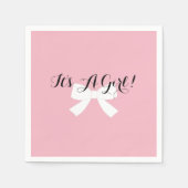 BABY Het is een Girl Pink Sprinkle Shower Party Servet (Voorkant)