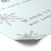 Baby Het is een koud blauw hotcolaatbalkteken Poster (Hoek)