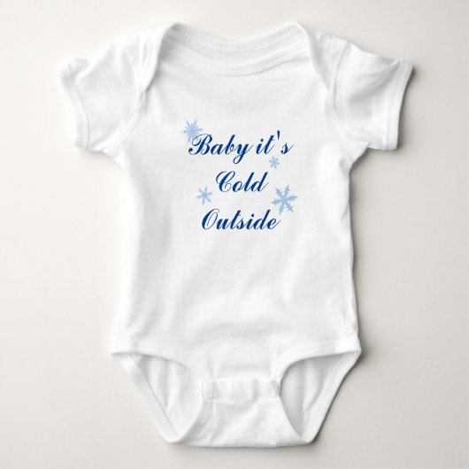 Baby het is een Koud Buiten Baby Boy Bodysuit in B (Voorkant)