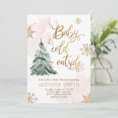 Baby Het is een koud buitenschoolbladertje winters Kaart (Staand voorkant)