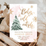 Baby Het is een koud buitenschoolbladertje winters Kaart<br><div class="desc">Winter Birthday: Baby shower-uitnodiging voor je perfecte viering. Alle details zijn HAND-DRAWN zodat kunt u er zeker van zijn dat dit ontwerp één-van-een-soort is.</div>