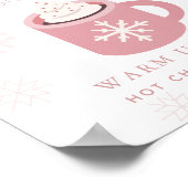 Baby Het is een koud roze hotcolate balkbord Poster (Hoek)