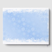 Baby Het is een koude Winter Snowflake Blue Boy Sh Gastenboek (Achterkant)