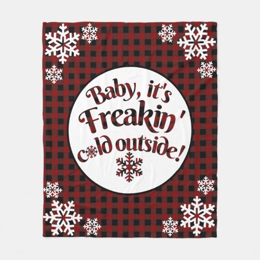 Baby Het is Freakin Cold Outside Pset Kerstmis Fleece Deken (Voorkant)