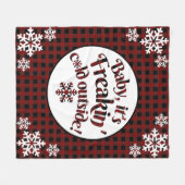 Baby Het is Freakin Cold Outside Pset Kerstmis Fleece Deken (Voorkant (Horizontaal))