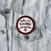 Baby Het is Freakin Cold Outside Pset Kerstmis Ronde Button 7,6 Cm (In situ)