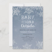 Baby het is het Baby shower van Cold Winter Snowfl Kaart (Voorkant)