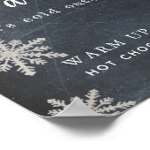 Baby Het is het koude bord met warme chocolade bor Poster (Hoek)