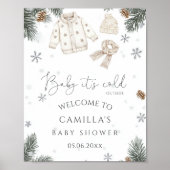 Baby Het is het Koude Onthaal van het Baby shower Poster (Voorkant)