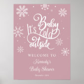 Baby Het is het Koude Onthaal van het Baby shower Poster (Voorkant)