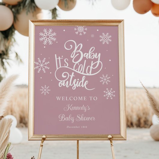 Baby Het is het Koude Onthaal van het Baby shower Poster