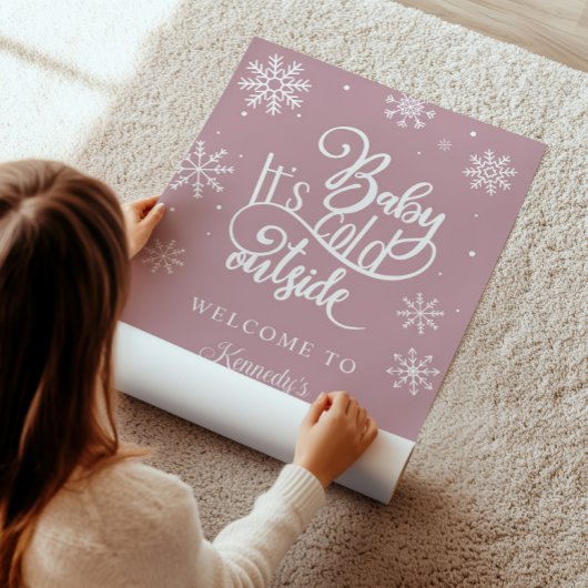 Baby Het is het Koude Onthaal van het Baby shower Poster