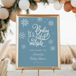 Baby Het is het Koude Onthaal van het Baby shower Poster