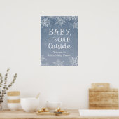 Baby Het is het Welkomstteken van het Baby shower  Poster (Keuken)