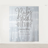 Baby Het is Kold Outside Boy Baby shower Backdrop Wandkleed (Voorkant)