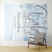 Baby Het is Kold Outside Boy Baby shower Backdrop Wandkleed (In Situ (horizontaal))