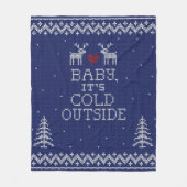 Baby, het is Kold Outside Sweater Knit Blanket Fleece Deken (Voorkant)