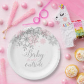 Baby Het is koud Baby shower buiten Snowflake Papieren Bordje (Feest)