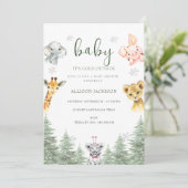 Baby Het is koud bos buiten Baby shower Kaart (Staand voorkant)