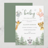 Baby Het is koud bos buiten Baby shower Kaart (Voorkant / Achterkant)