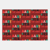 Baby Het is koud buiten 3 kleuren Inpakpapier Vel (Voorkant 2)