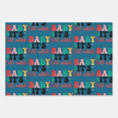 Baby Het is koud buiten 3 kleuren Inpakpapier Vel (Voorkant)