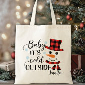 Baby Het is koud buiten aangepaste feestdag Tote Bag