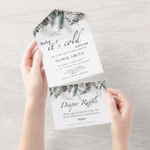 Baby het is koud buiten All In One Uitnodiging (Afscheurbaar)