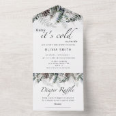 Baby het is koud buiten All In One Uitnodiging (Binnen)