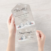 Baby het is koud buiten All In One Uitnodiging (Afscheurbaar)