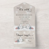 Baby het is koud buiten All In One Uitnodiging (Binnen)