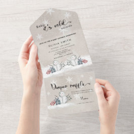 Baby het is koud buiten All In One Uitnodiging