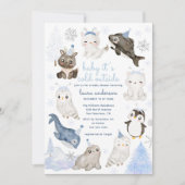 Baby Het is Koud Buiten Arctic Animals Baby shower Kaart (Voorkant)